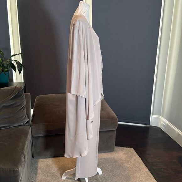 Women’s Gray Chiffon 3 Piece Formal Mother of the Bride Pants Suit Size 16 NEW - Picture 4 of 14